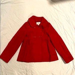 Gap Kids Red Wool Pea Coat (like new) size M
